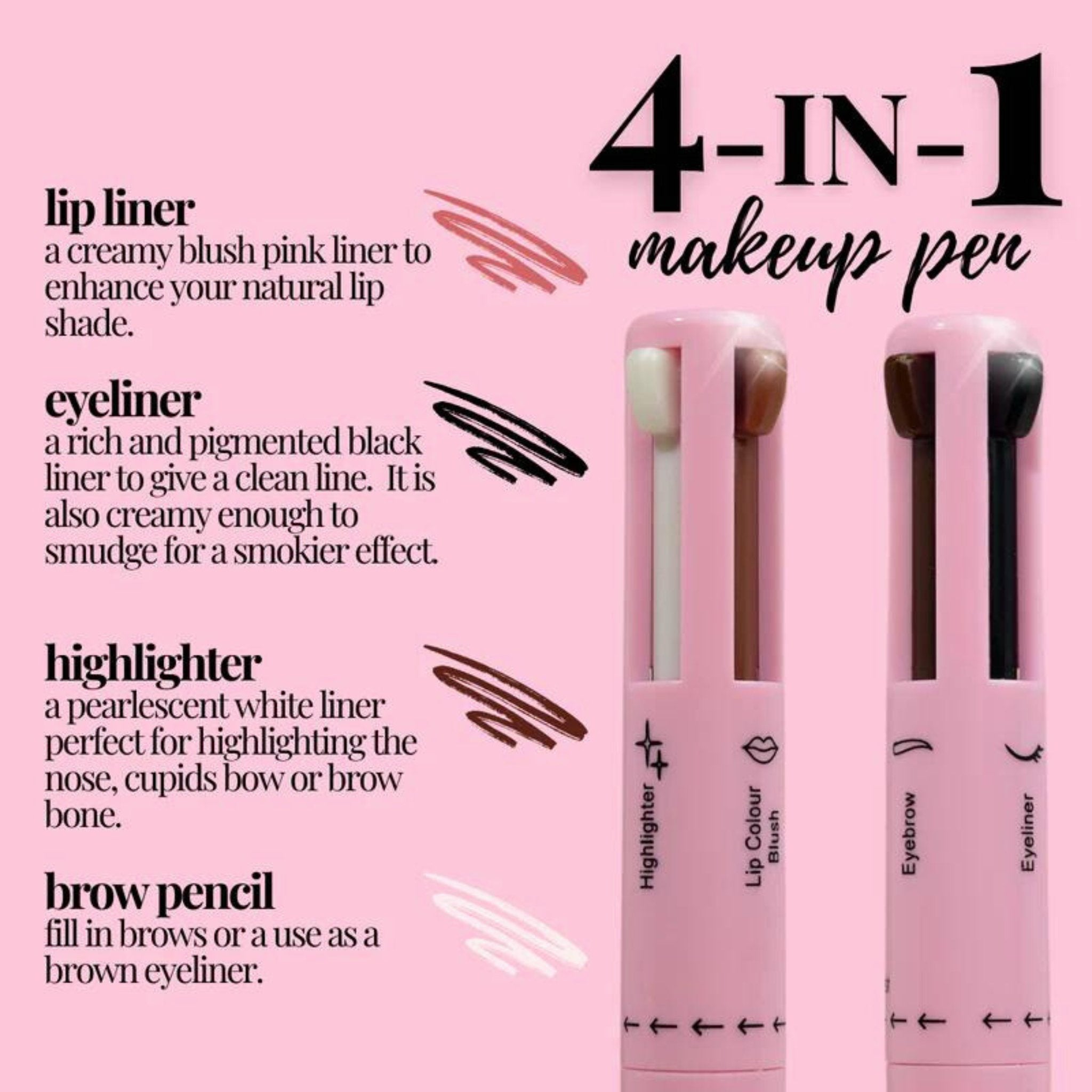 4 In 1 Makeup Pen - LuxeSplit